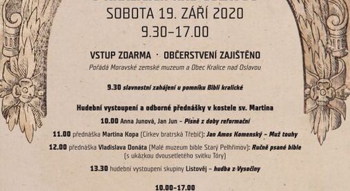 ZRUŠENO: Tradiční Den tiskařů v Kralicích nad Oslavou