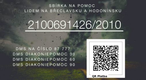 Sbírka na pomoc zasaženým tornádem na jihu Moravy
