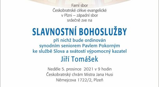 Ordinace Jiřího Tomáška proběhne v Plzni