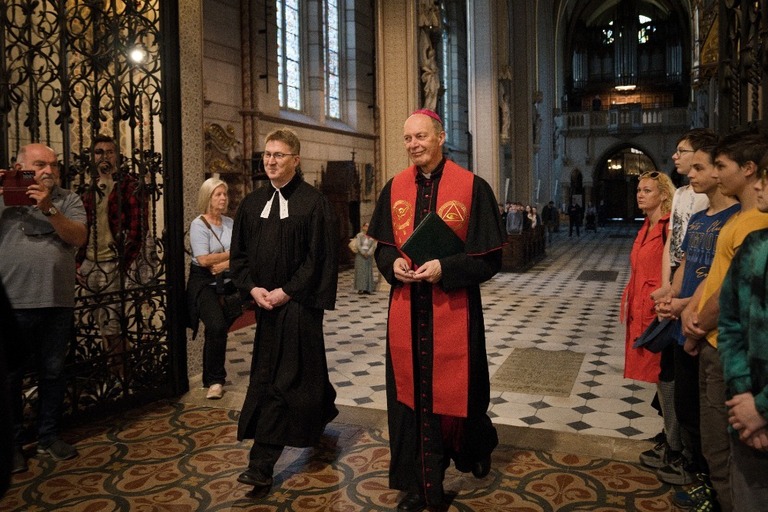 Olomouc_bohoslužba - Předsedající – Mgr. Vlastislav Stejskal a Mons. Antonín Basler 